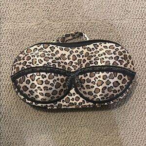 Leopard Print Bra Travel Storage Case